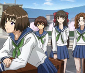 Yui Takamura in school uniform
